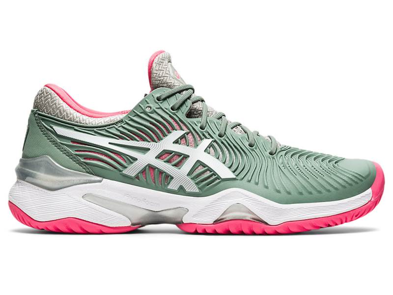 Sapatilhas Tenis Asics COURT FF 2 Mulher Verde Oliva, 7133A647.782